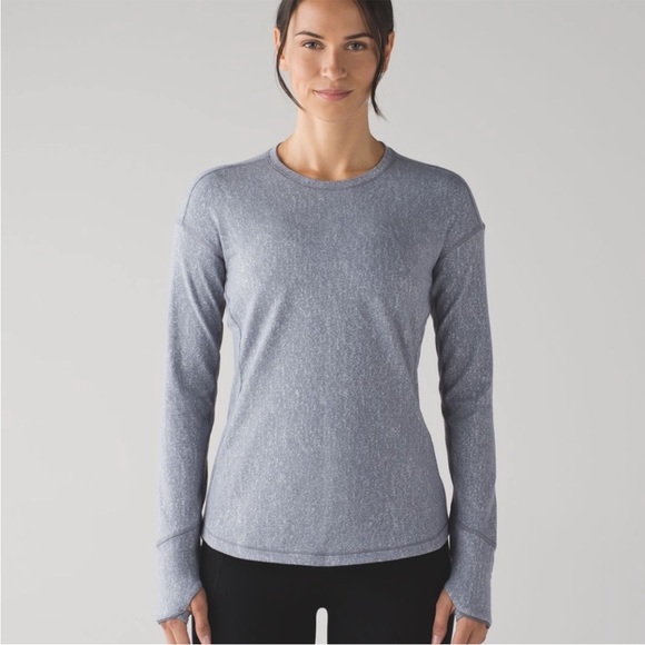 lululemon athletica Tops - Lululemon Outrun Long Sleeve Running Luon Suited Arctic Jacquard Top 4